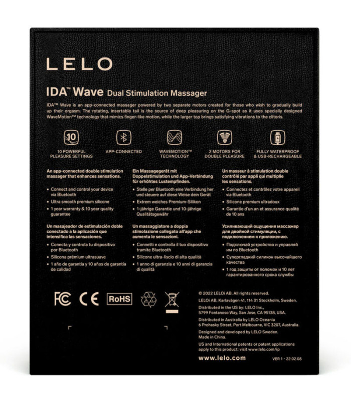LELO IDA Wave corail | Masseur pour couples
