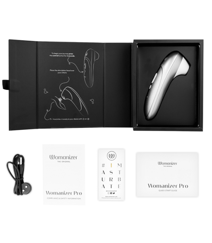 Womanizer Pro gris argenté | Stimulateur Pleasure Air
