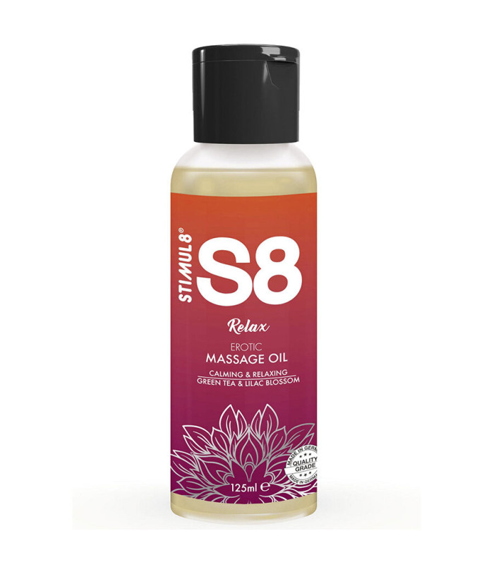 Stimul8 S8 Relax | Huile massage thé vert 125 ml