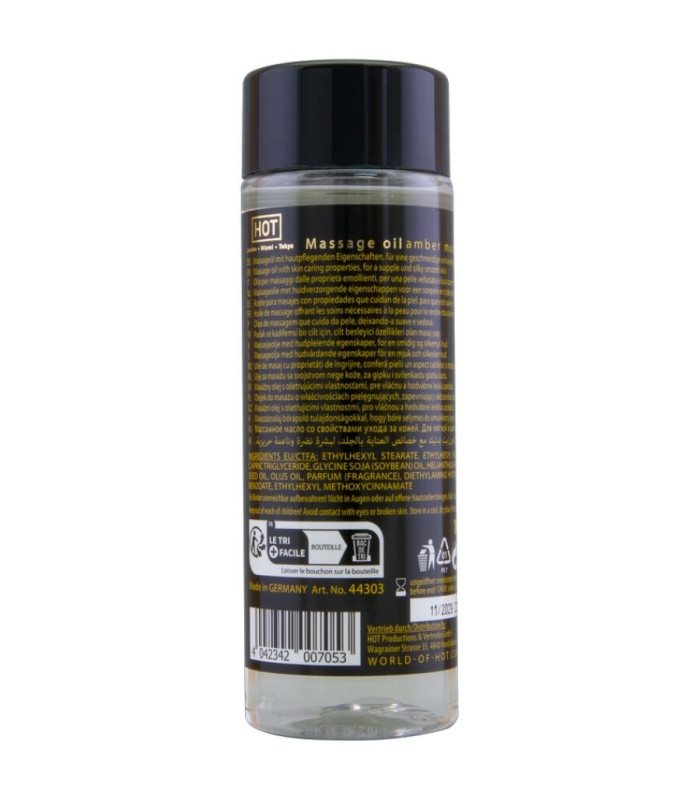HOT huile massage ambre et musc 100 ml