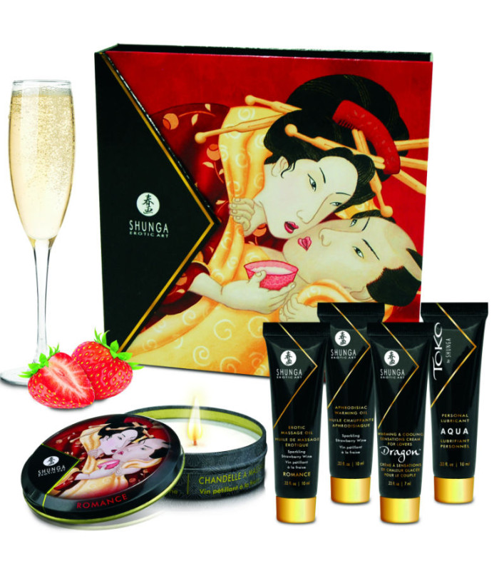 Shunga Secret Geisha fraises & cava | Coffret