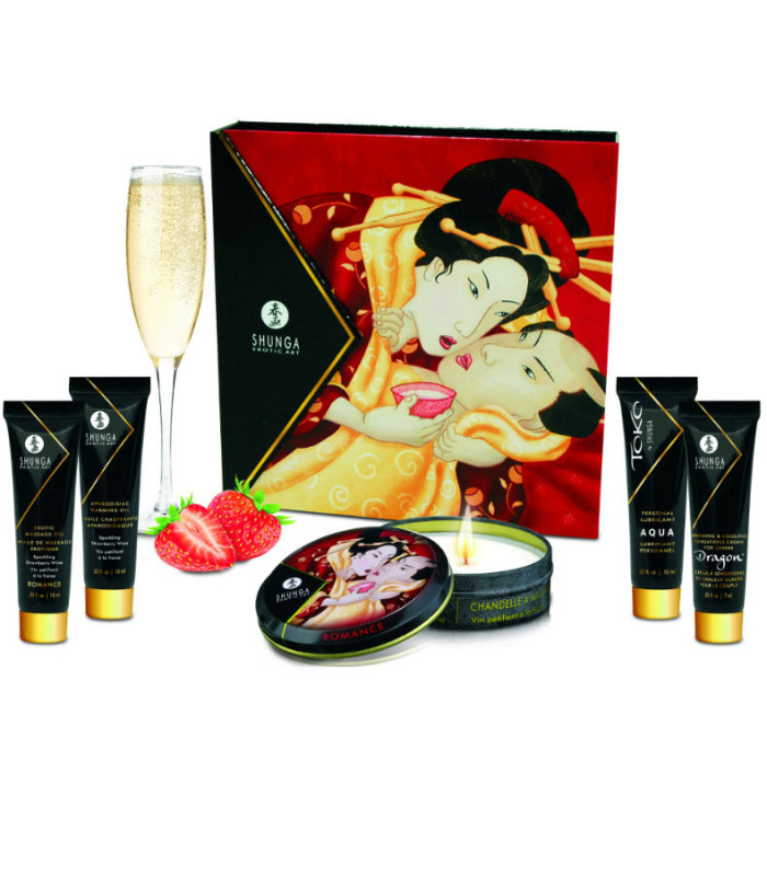 Shunga Secret Geisha fraises & cava | Coffret