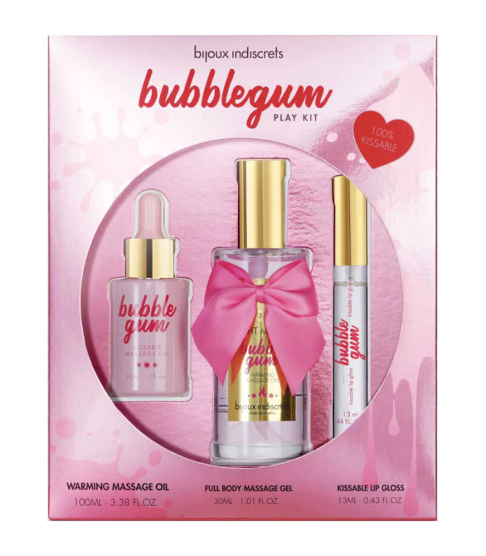 Bijoux Indiscrets Kit Bubblegum — huile, gel, gloss