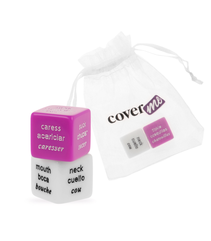 CoverMe dés érotiques ES/FR/EN — pochette satin