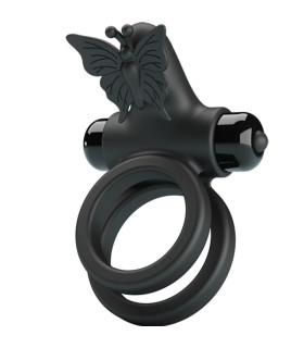 For Him double anneau vibrant noir — 10 fonctions