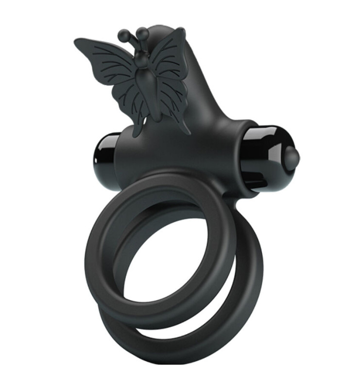 For Him double anneau vibrant noir — 10 fonctions