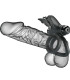 For Him double anneau vibrant noir — 10 fonctions