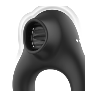 Black&Silver — Anneau vibrateur silicone 3 moteurs rechargeable noir