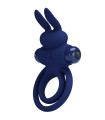 For Him — Darey double anneau vibrant lapin bleu