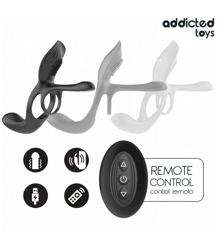 Addicted Toys double anneau — stimulateur clitoridien
