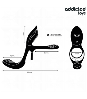 Addicted Toys — Anneau double pénis avec stimulateur clitoridien