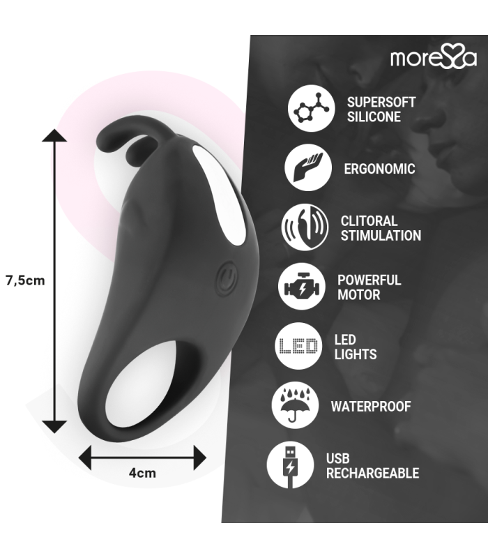 Moressa Brad Premium — anneau silicone USB noir