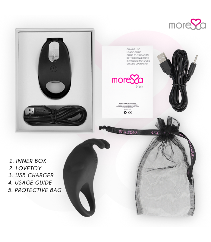 Moressa Brad Premium — anneau silicone USB noir