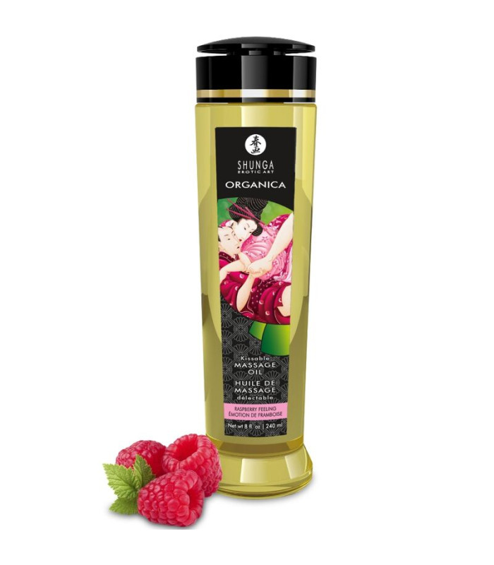 Shunga huile massage bio framboise 240 ml