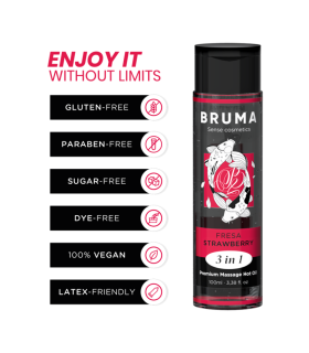 Bruma huile chauffante fraise 3-en-1 100 ml