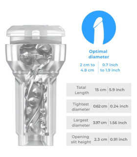 Kiiroo Feel Pocket Stroker — masturbateur cristal, vue principale