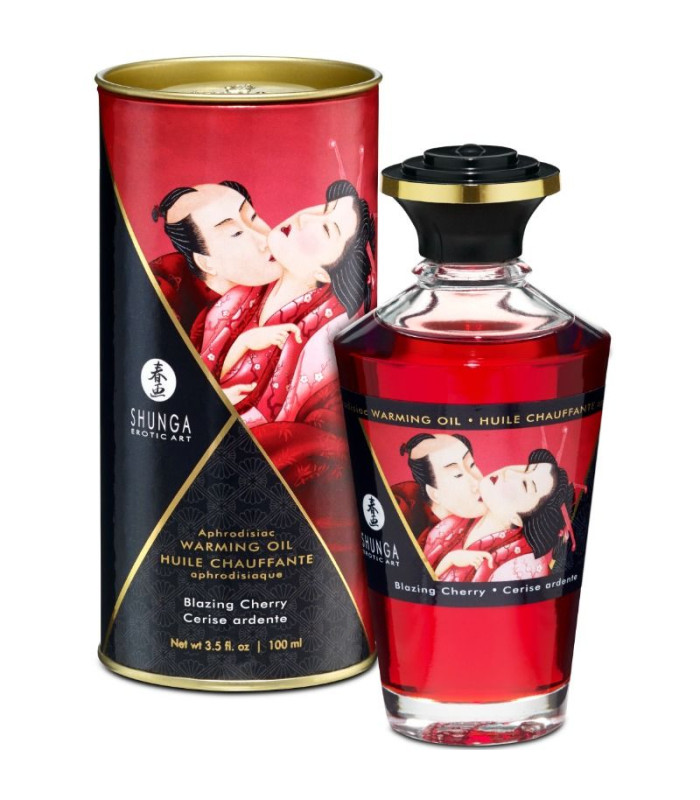 Shunga huile chaleur cerise intense 100 ml
