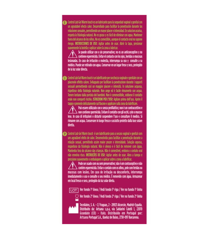 Control Lub effet chaleur 75 ml — base eau