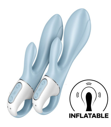 Satisfyer Air Pump Bunny — gonflage modulable silicone doux