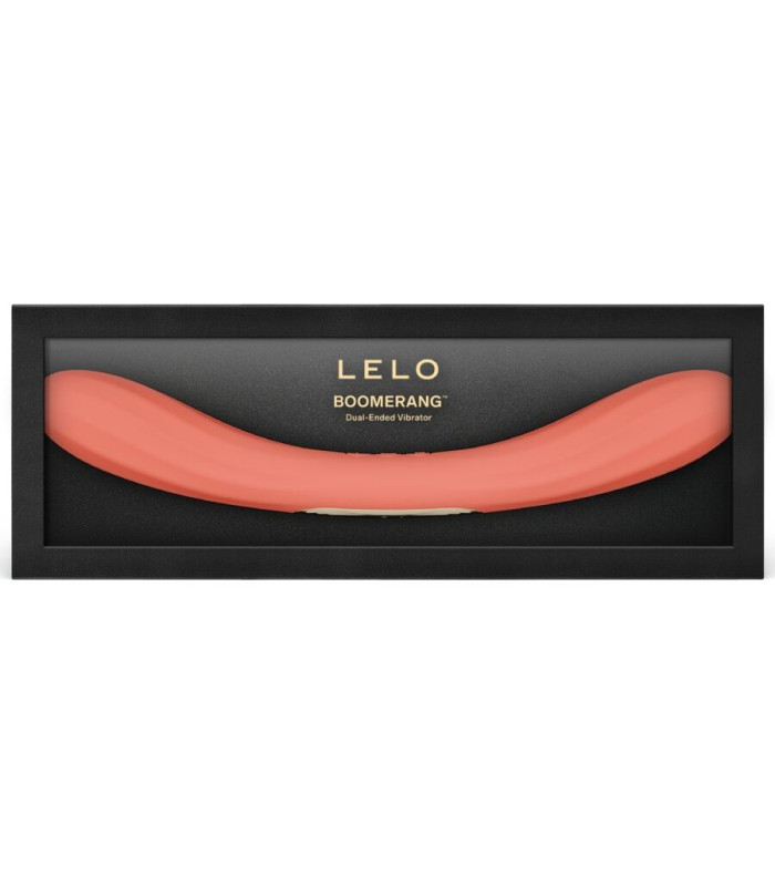 LELO Boomerang rouge corail — profil courbé couple