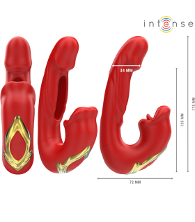 Double vibrateur Nathy — profil complicité rouge