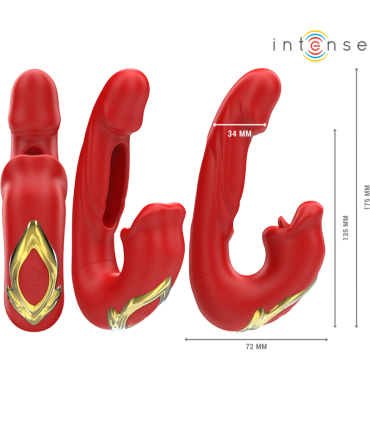 Double vibrateur Nathy — profil complicité rouge