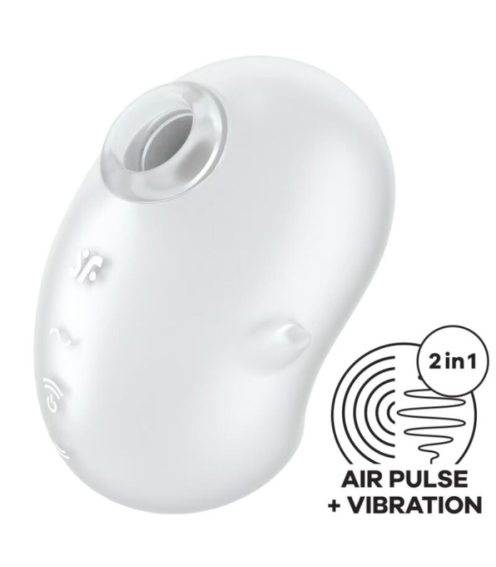 SATISFYER - CUTIE GHOST VIBRATEUR POSER BLANC