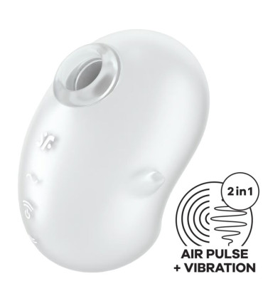 SATISFYER - CUTIE GHOST VIBRATEUR POSER BLANC