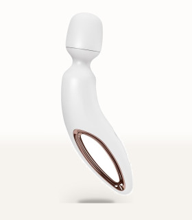 Satisfyer Wand-erland, vibromasseur wand blanc — visuel studio premium