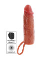 Get Real — Manchon pénis vibrant silicone hydratant caramel 16 cm