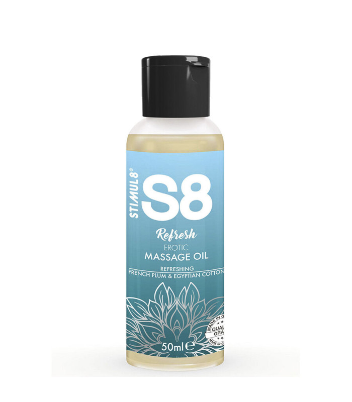 STIMUL8 S8 Refresh, huile de massage 50 ml — flacon