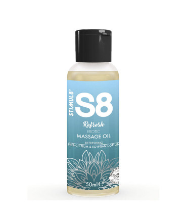 STIMUL8 S8 Refresh, huile de massage 50 ml — flacon