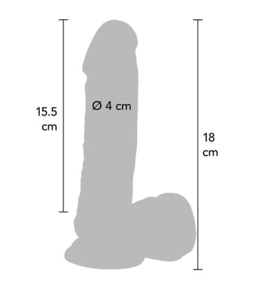 Get Real gode 18 cm — profil texture premium skin