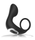 Masseur anal Black&Silver — silicone noir rechargeable sans fil