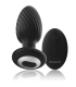 Wells Plug Black&Silver — rotateur anal silicone sans fil