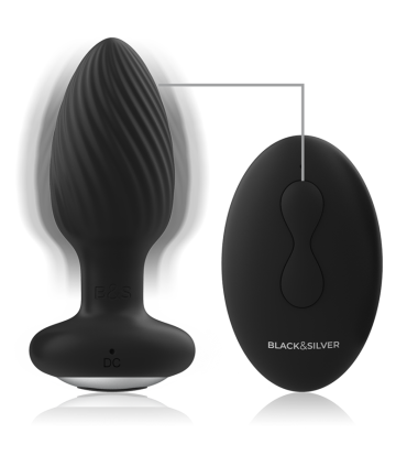 Black&Silver Wells Plug — profil rotateur premium silicone