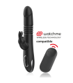 Black&Silver — Kenji vibrateur rabbit up and down télécommande WatchMe