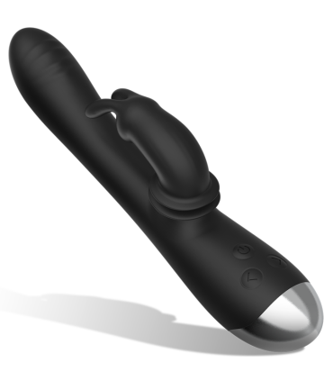 Adam DJ Black&Silver — lapin rechargeable silicone noir