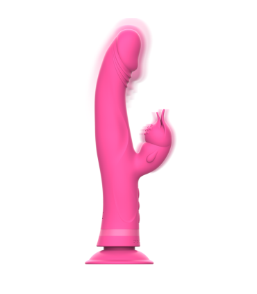 Julio Intense silicone rose — lapin double stimulation modulable